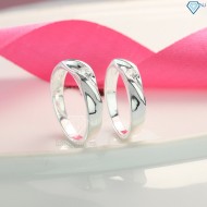 Nhẫn đôi bạc nhẫn cặp bạc đính đá ND0009 -Trang Sức TNJ
