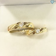 Nhẫn đôi bạc nhẫn cặp bạc đẹp xi mạ vàng ND0009 - Trang Sức TNJ