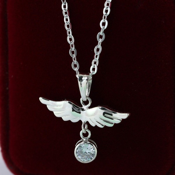 Dây chuyền bạc nữ cánh thiên thần đính đá DCN0036