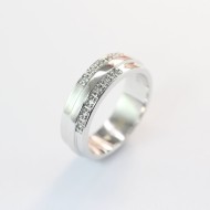 Nhẫn bạc nam đơn giản đính đá đẹp NNA0086