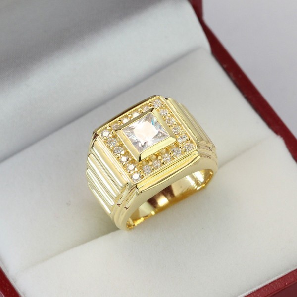 Nhẫn bạc nam xi mạ vàng 18k NNA0097-XV- Trang sức TNJ