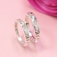 Nhẫn đôi bạc nhẫn cặp bạc Cung Hoàng Đạo - Xử Nữ ND0336