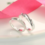 Nhẫn đôi bạc nhẫn cặp bạc đẹp ND0422