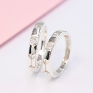 Nhẫn đôi bạc nhẫn cặp bạc Cung Hoàng Đạo - Song Ngư ND0330