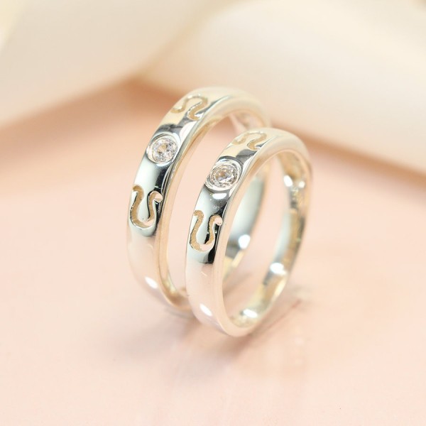 Nhẫn đôi bạc nhẫn cặp bạc Cung Hoàng Đạo - Sư Tử ND0326