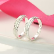 Nhẫn đôi bạc nhẫn cặp bạc đơn giản ND0008