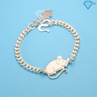 Lắc bạc cho bé hình con chuột khắc tên  LTT0044 - Trang Sức TNJ