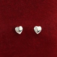 Khuyên tai bạc nữ đơn giản hình trái tim BTN0056