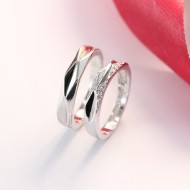 Nhẫn đôi bạc nhẫn cặp bạc đẹp tinh tế ND0375