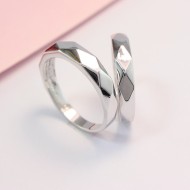 Nhẫn đôi bạc nhẫn cặp bạc đơn giản ND0339