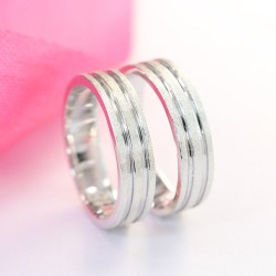 Nhẫn đôi bạc nhẫn cặp bạc khắc tên ND0146