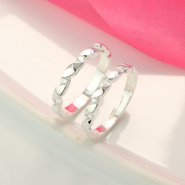 Nhẫn đôi bạc nhẫn cặp bạc đẹp ND0366