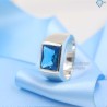 Nhẫn nam bạc đẹp đính đá xanh dương NNA0065