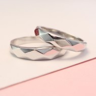 Nhẫn đôi bạc nhẫn cặp bạc đơn giản ND0339