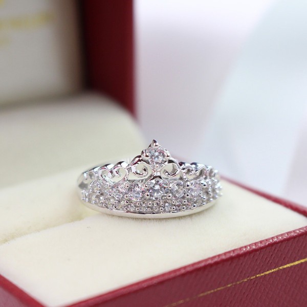Nhẫn bạc nữ hình vương miện đẹp NN0177