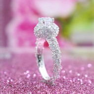 Nhẫn bạc nữ cầu hôn đẹp đính đá Cucbic Zirconia cao cấp NN0086