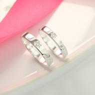 Nhẫn đôi bạc nhẫn cặp bạc đơn giản ND0425
