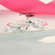 Nhẫn đôi bạc nhẫn cặp bạc đính đá ND0009