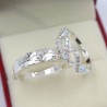 Nhẫn đôi bạc nhẫn cặp bạc đẹp ND0259