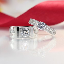 Nhẫn đôi bạc nhẫn cặp bạc đẹp khắc tên ND0261