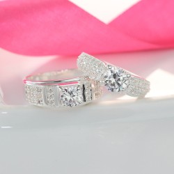 Nhẫn đôi bạc nhẫn cặp bạc đẹp ND0269