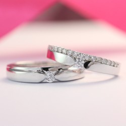 Nhẫn đôi bạc nhẫn cặp bạc đẹp khắc tên ND0270