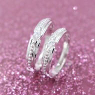 Nhẫn đôi bạc nhẫn cặp bạc đính đá ND0317