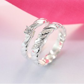 Nhẫn đôi bạc nhẫn cặp bạc cho đôi bạn thân ND0356