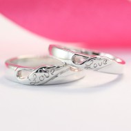 Nhẫn đôi bạc nhẫn cặp bạc chữ Love đẹp ND0292