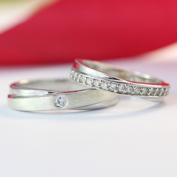 Nhẫn đôi bạc nhẫn cặp bạc đẹp ND0166