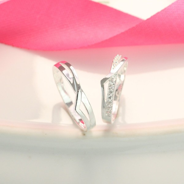 Nhẫn đôi bạc nhẫn cặp bạc đẹp ND0415
