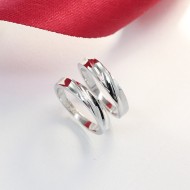 Nhẫn đôi bạc nhẫn cặp bạc trơn đẹp tinh tế ND0013