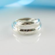 Nhẫn đôi bạc nhẫn cặp bạc đơn giản ND0193