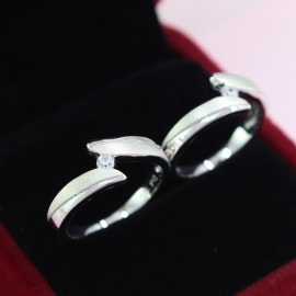 Nhẫn đôi bạc nhẫn cặp bạc đẹp đơn giản ND0320