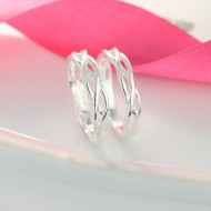 Nhẫn đôi bạc nhẫn cặp bạc đẹp họa tiết vô cực ND0401