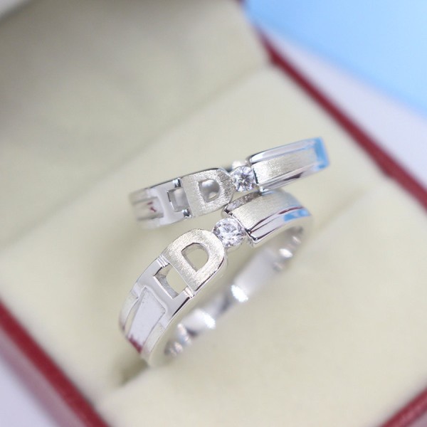 Nhẫn đôi bạc nhẫn cặp bạc đơn giản ND0250