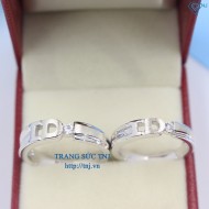 Nhẫn đôi bạc nhẫn cặp bạc đơn giản ND0250 - Trang sức TNJ