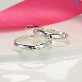 Nhẫn đôi bạc nhẫn cặp bạc khắc tên ND0440 - Trang sức TNJ
