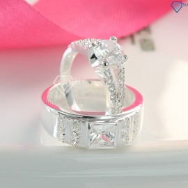 Nhẫn đôi bạc nhẫn cặp bạc đẹp ND0296