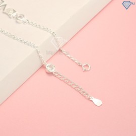 Lần đầu quen bạn gái nên tặng quà gì - Lắc chân nữ bạc chữ love đính đá đẹp LCN0057 - Trang  sức TNJ