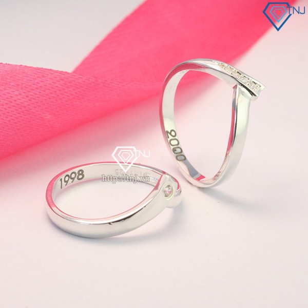 Nhẫn đôi bạc nhẫn cặp bạc đẹp ND0445 - Trang sức TNJ