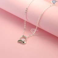Quà tặng 20/10 cho vợ - Dây chuyền bạc nữ khắc tên hình trái tim DCN0495 - Trang sức TNJ