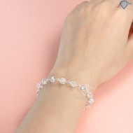 Quà tặng 20 10 cho vợ - Lắc tay bạc nữ hình lập phương LTN0170 - Trang Sức TNJ