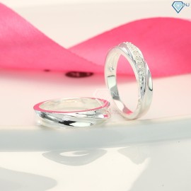 Quà 20 10 ý nghĩa cho bạn gái - Nhẫn đôi bạc nhẫn cặp bạc đẹp giá rẻ ND0092 - Trang sức TNJ