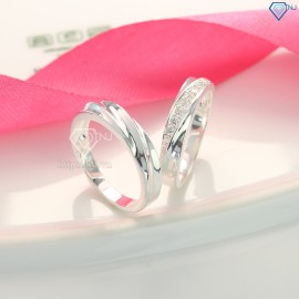 Quà 20 10 ý nghĩa cho bạn gái - Nhẫn đôi bạc nhẫn cặp bạc đẹp giá rẻ ND0092 - Trang sức TNJ