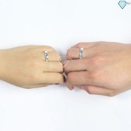 Quà tặng 20/10 cho bạn gái - Nhẫn bạc đôi khắc tên theo yêu cầu ND0164 - Trang sức TNJ