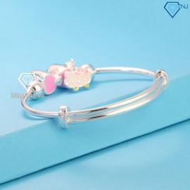 Quà thôi nôi cho bé gái lắc bạc cho bé gái hình Hello Kitty LTT0049 - Trang Sức TNJ