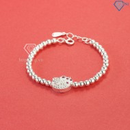 Quà thôi nôi cho bé gái 1 tuổi - Lắc bạc cho bé gái hình Hello Kitty LTT0032 - Trang Sức TNJ