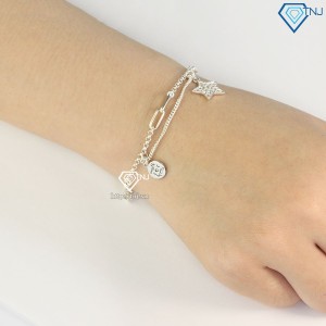 Lắc tay bạc nữ họa tiết ngôi sao LTN0199 - Trang Sức TNJ