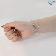 Lắc tay bạc nữ dạng kiềng đẹp LTN0201 - Trang Sức TNJ